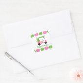 Stickers personnalisés Pink & Green Golf (Enveloppe)