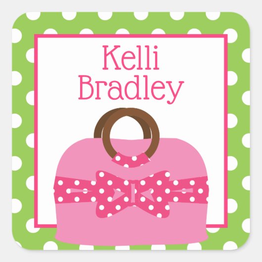 Stickers Personnalisés Pots Polka (Devant)