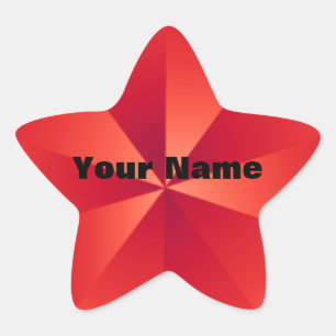 Stickers personnalisés Red Star Metalic Look