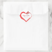 Stickers Personnalisés Red Swoosh Heart (Sac)