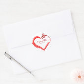 Stickers Personnalisés Red Swoosh Heart (Enveloppe)