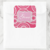 Stickers personnalisés rose moderne (Sac)