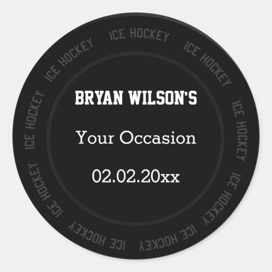 stickers personnalisés thème de hockey sur glace (Devant)