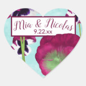 Stickers personnalisés turquoise et rose (Devant)