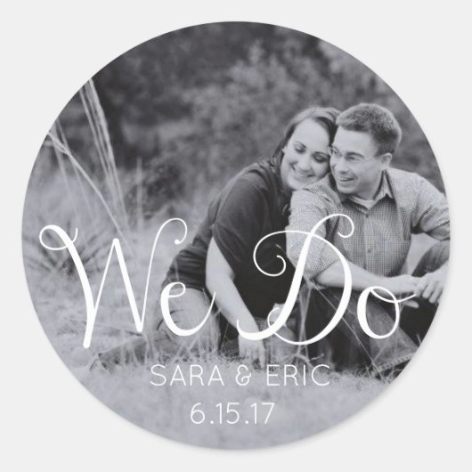 Stickers Personnalisés "We Do" - Mariage Favor (Devant)