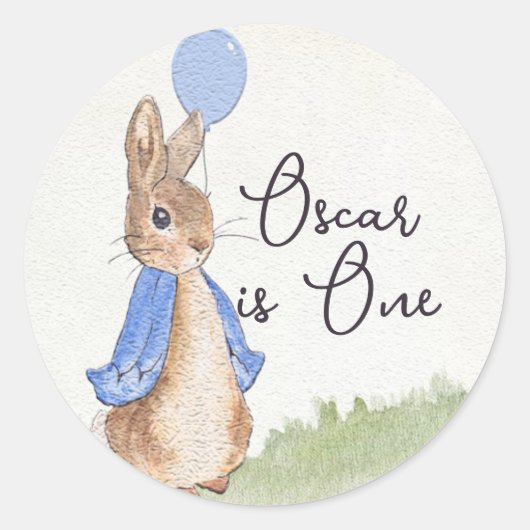 Stickers Peter Rabbit personnalisé de charme (Devant)