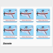 Stickers petit Baby shower pilote (Feuille)