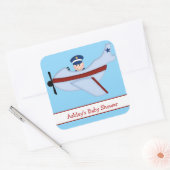 Stickers petit Baby shower pilote (Enveloppe)