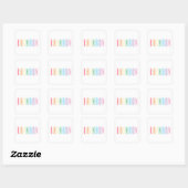 Stickers petit Carré RAINBOW (Feuille)