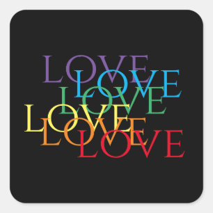 Stickers petit Carré RAINBOW LOVE II