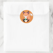 Stickers Petit Fox Boire Thé (Sac)