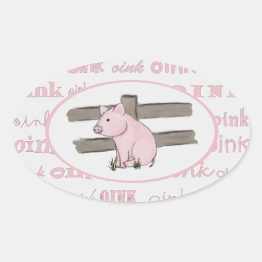 Stickers Petit Piglet Rose (Devant)