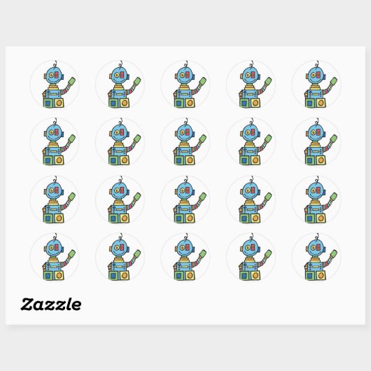 Stickers Petit Robot (Feuille)