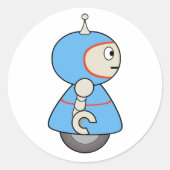 Stickers petit robot bleu (Devant)