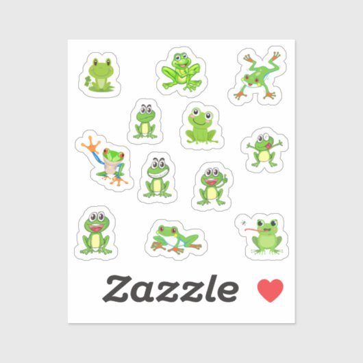 Stickers Petite grenouille (Feuille)
