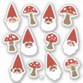 Stickers Petits Gnomes et Champignons (Devant)