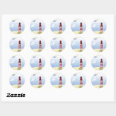 Stickers Phare Rouge Et Blanc (Feuille)