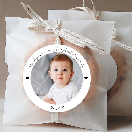 Stickers Photo Anniversaire Personnalisé Étiquette