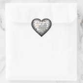 Stickers Photo Black Lace Heart (Sac)