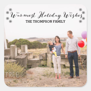 Stickers Photo Black Warmest Holiday Warmest