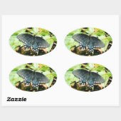 Stickers photo Black White Swallowtail Button (Feuille)