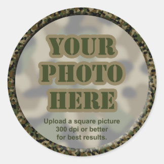 Stickers photo Camouflage (feuille de 20 petits)