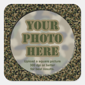 Stickers photo Camouflage (feuille de 6 gros)