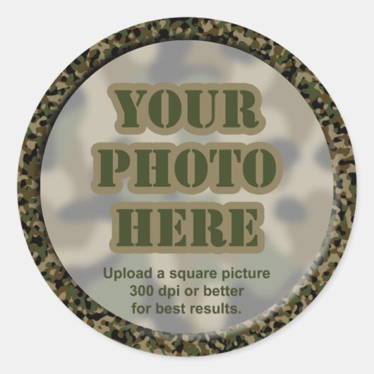 Stickers photo Camouflage (feuille de 6 gros bâton (Devant)