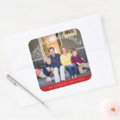 Stickers photo Carré rouge Joyeux Noël (Enveloppe)