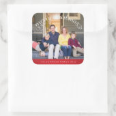 Stickers photo Carré rouge Joyeux Noël (Sac)