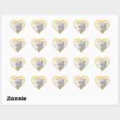 Stickers Photo Coeur Fleur Jaune (Feuille)