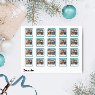 Stickers photo de vacances Blue & White Snowflake