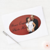 Stickers photo Fiançailles mariage Oval (Enveloppe)