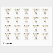 Stickers Photo fille 1er anniversaire (Feuille)