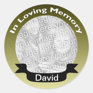 Stickers Photo Gold In Love Memory