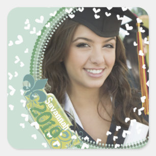 Stickers Photo Graduation Mint Aqua