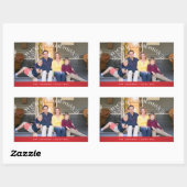 Stickers photo Joyeux Rectangle rouge (Feuille)