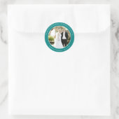 Stickers photo Mariage turquoise Merci (Sac)
