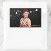 Stickers photo miroir de champs de fraises (Sac)