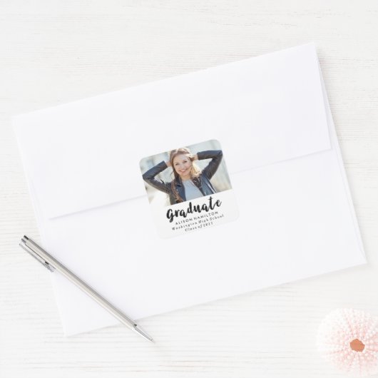 Stickers Photo Moderne Chic Graduation (Enveloppe)