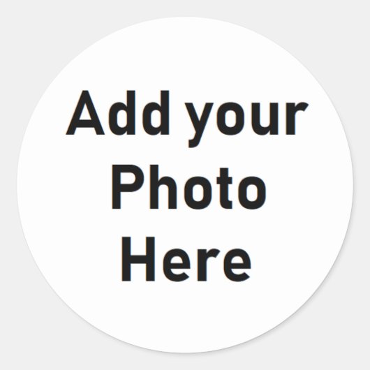 Stickers photo ronde personnalisée (Devant)