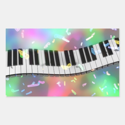 stickers piano arc-en-ciel (Devant)