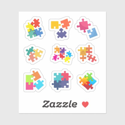 Stickers Pièce de Puzzle (Feuille)
