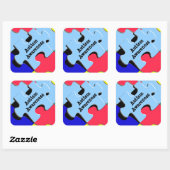 Stickers Pièces sensibilisation sur l'autisme Puzz (Feuille)
