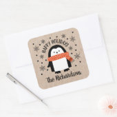 Stickers Pingouin de Noël en hiver (Enveloppe)