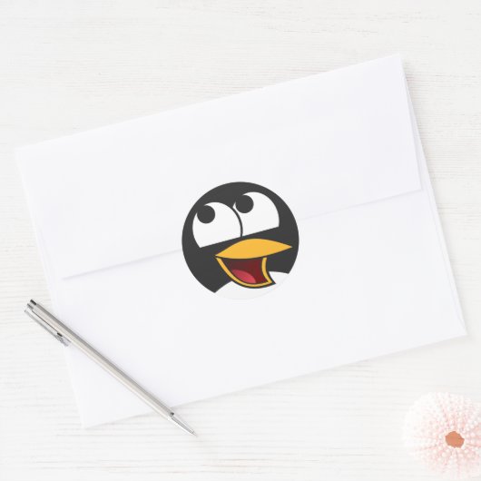 Stickers Pingouin Joyeux Rire (Enveloppe)