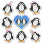 Stickers Pingouins Cute (Devant)