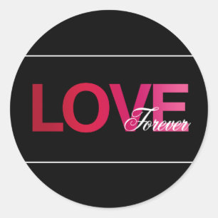 Stickers Pink Black Love pour le mariage