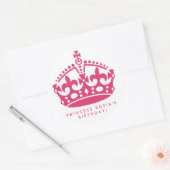 Stickers Pink Princess Party Tiara Favoriser (Enveloppe)