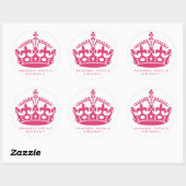 Stickers Pink Princess Party Tiara Favoriser (Feuille)